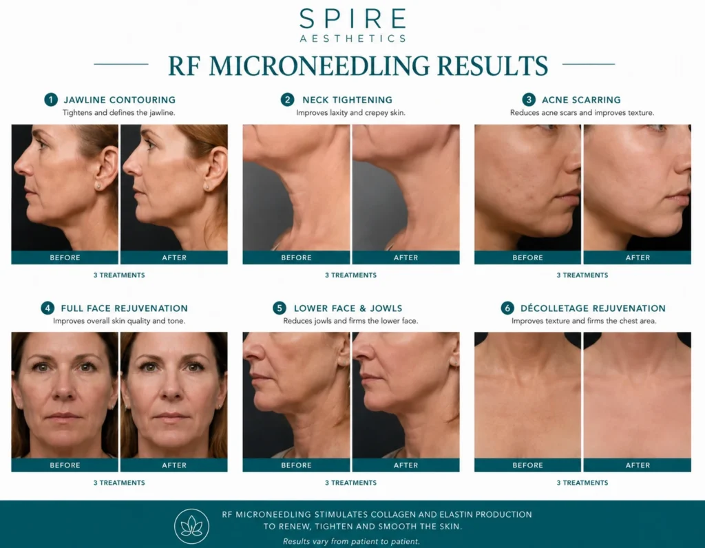 RF Microneedling Skin tightening Winslow results